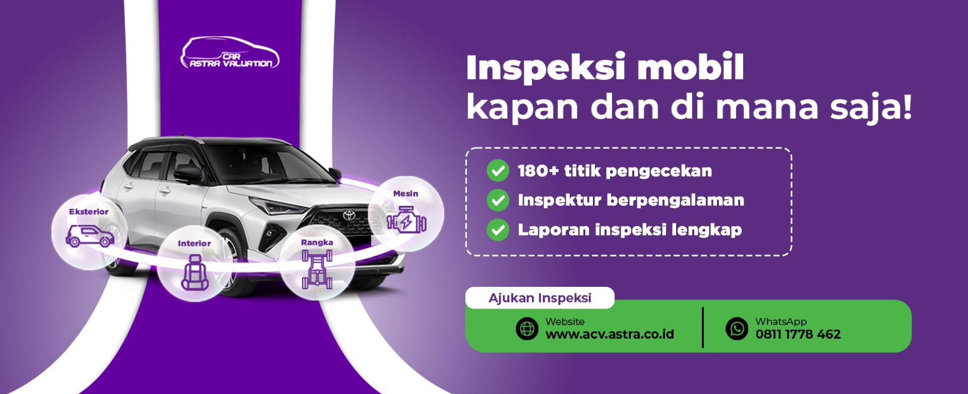 Banner Inspeksi Mobil ACV